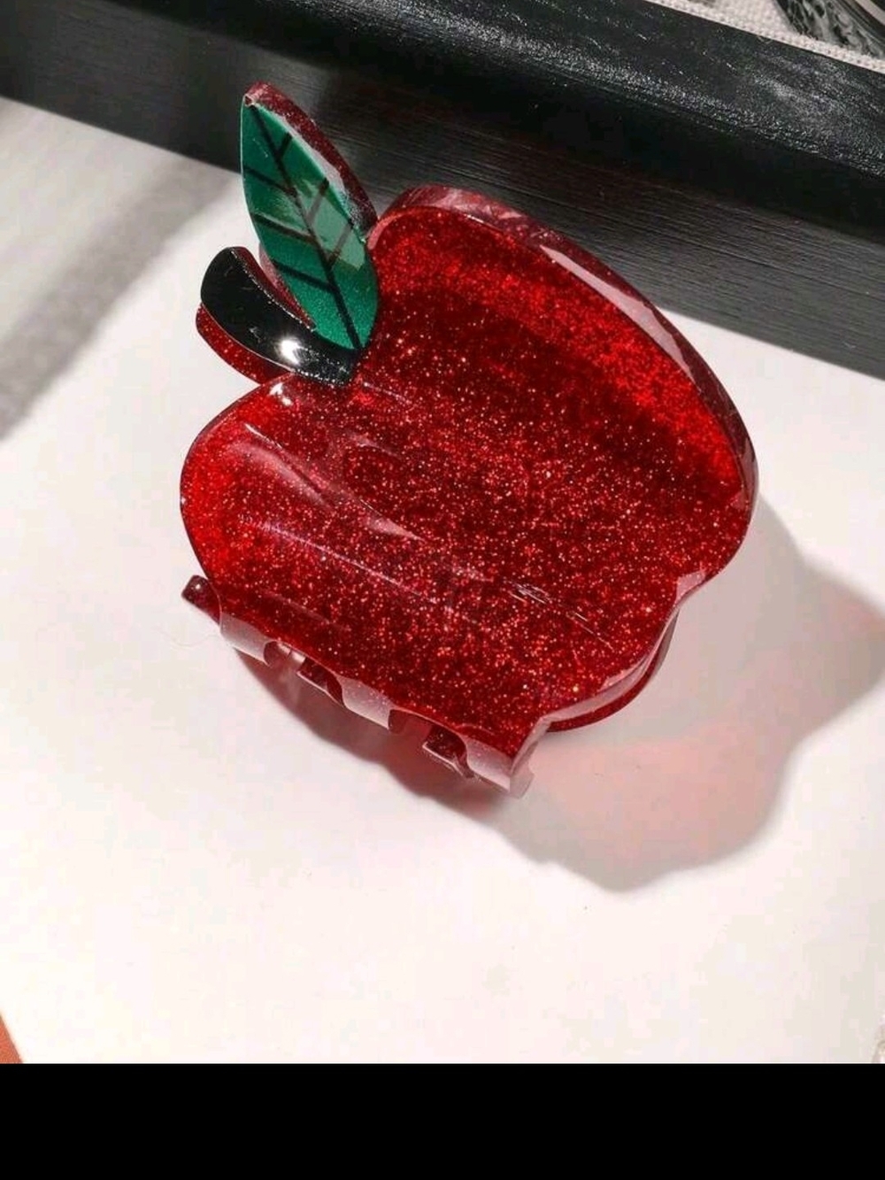 Sparkling Red Apple Hair Clip